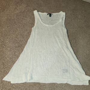 Women's White Sleeveless Top